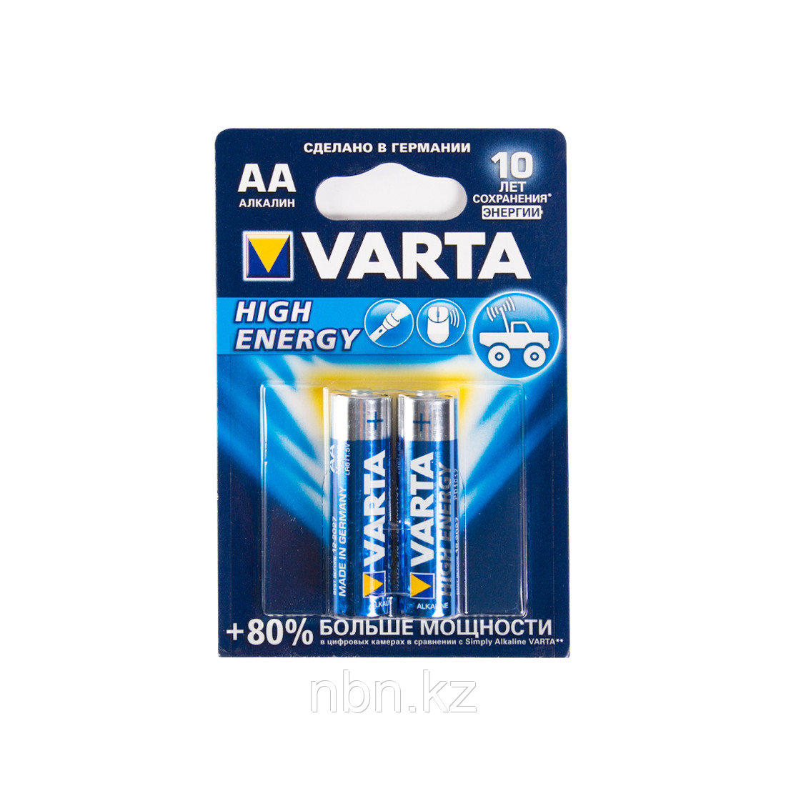 Батарейка VARTA Longlife Power Mignon 1.5V - LR6/ AA (2 шт) (4906)