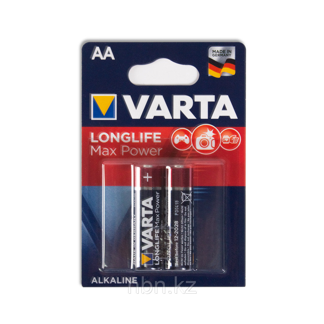 Батарейка VARTA Long Life Max Power Mignon 1.5V - LR6/ AA (2 шт) (4706) - фото 1 - id-p82622795