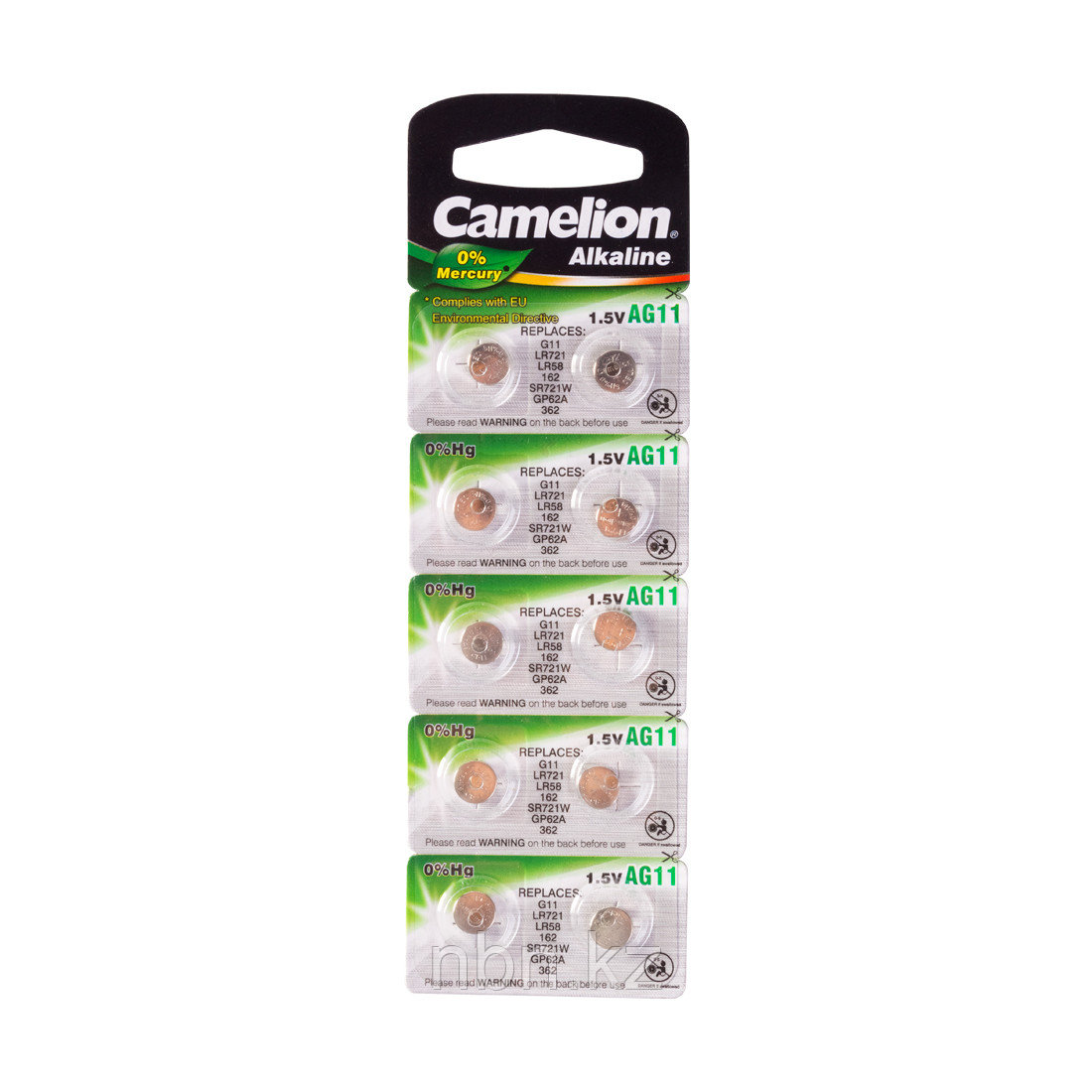 Батарейка CAMELION Alkaline AG11-BP10(0%Hg) 10 шт. в блистере