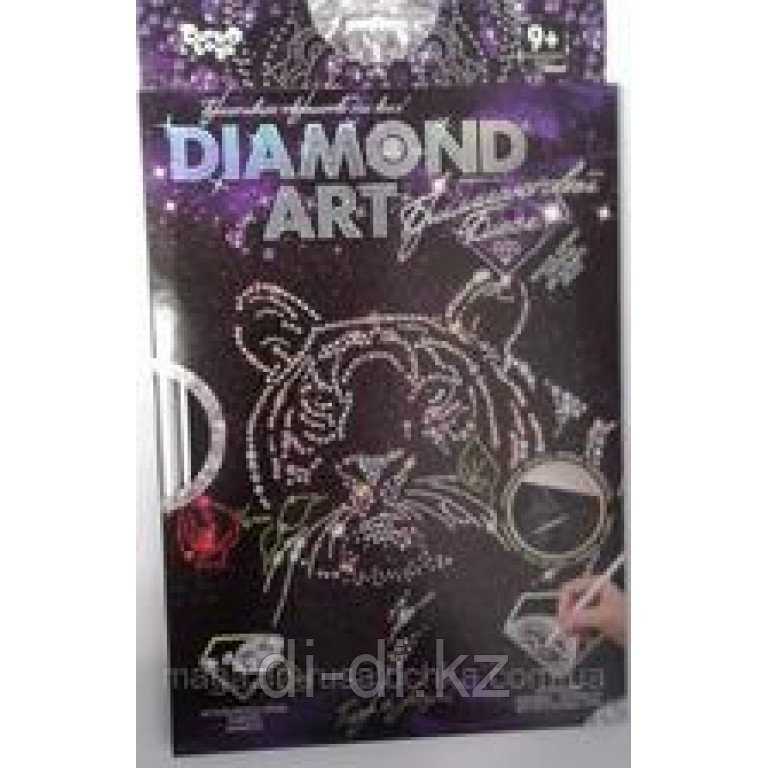 Набор креативного творчества "DIAMOND ART Тигр с розой"