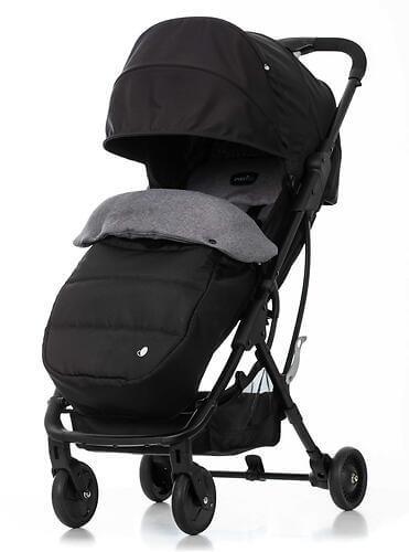 Коляска Evenflo Zipon Plus Чёрно-Серая с накидкой