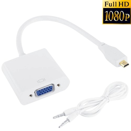 Конвертер micro HDMI (M) to VGA (F) + 3.5 Audio