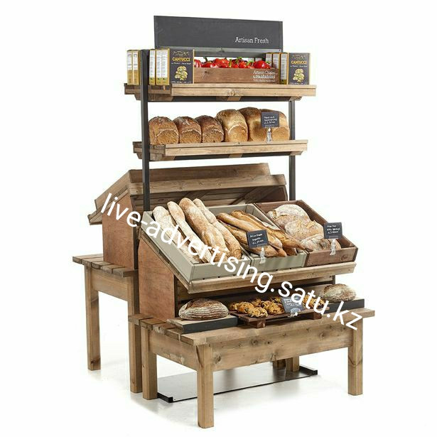 Торговый хлебный стеллаж для магазина №13 - фото 1 - id-p82686789