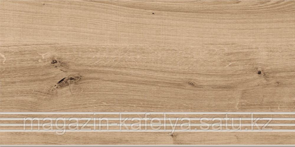 Керамогранит под дерево 30х60 Woodhouse | Вудхаус темно-бежевый ступень