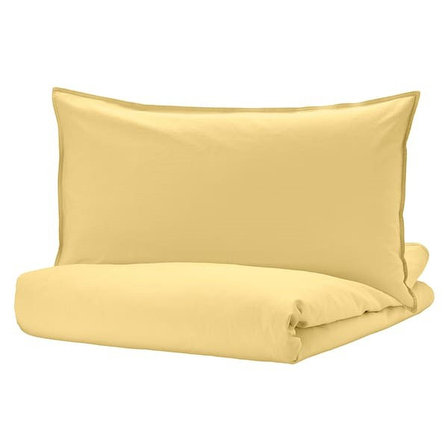 Пододеяльник и 1 наволочка ЭНГСЛИЛЬЯ светло-желтый 150x200/50x70 см ИКЕА, IKEA, фото 2