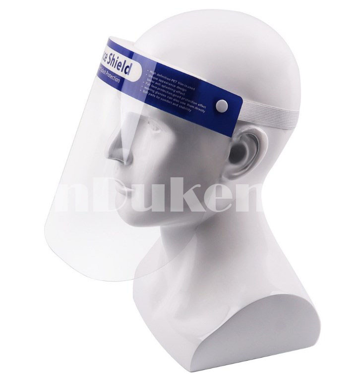 Щиток защитный лицевой прозрачный козырек медицинский экран на резинке Face Shield - фото 6 - id-p82704727