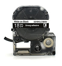 Картридж LC-5BWV  для Epson LabelWorks LW-300, LW-400 (лента 18mmx8m) ,белый на черном