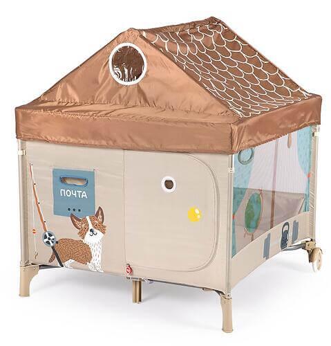 Манеж Happy Baby Alex Home Brown