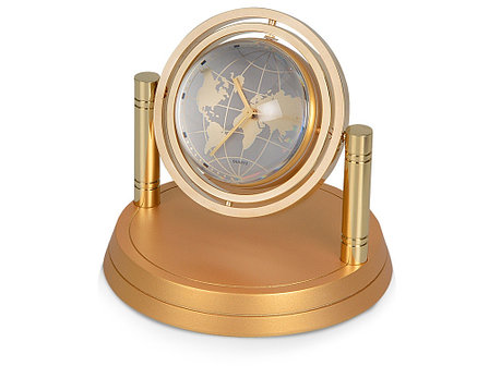 Часы Карта мира, золотистый, фото 2