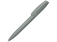 Шариковая ручка Coral Gum с прорезиненным soft-touch корпусом и клипом., серый