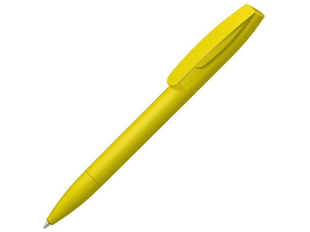 Шариковая ручка Coral Gum с прорезиненным soft-touch корпусом и клипом., желтый - фото 1 - id-p82798328