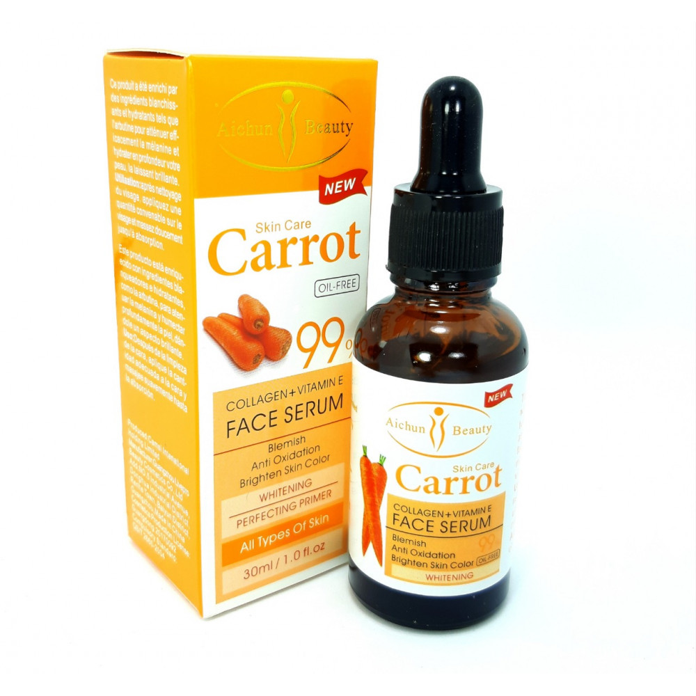 Сыворотка Aichun Beauty для лица с коллагеном и витамином Е (отбеливание кожи с экстрактом моркови) 30 ml.