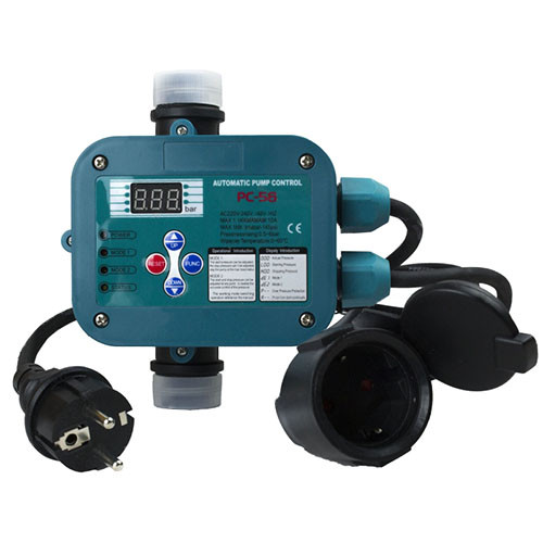 Регулятор давления электронный РС-58, кабель 1,3м+розетка (до 1.1кВт, 10А, старт 0.5-6 бар, max 10бар, 0-80°C, - фото 1 - id-p82810789