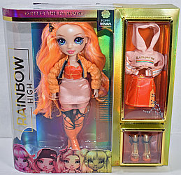Оранжевая кукла Рейнбоу Хай Поппи Роуэн (Rainbow High Poppy Rowan Orange Fashion Doll MGA