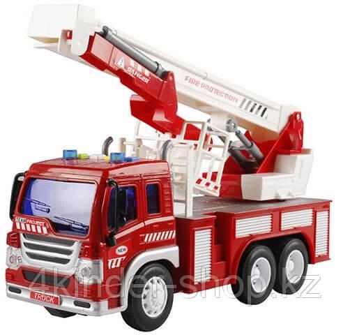 Машина инерционная Пожарный подъемник 1:16 ( свет, звук) - фото 2 - id-p82813198