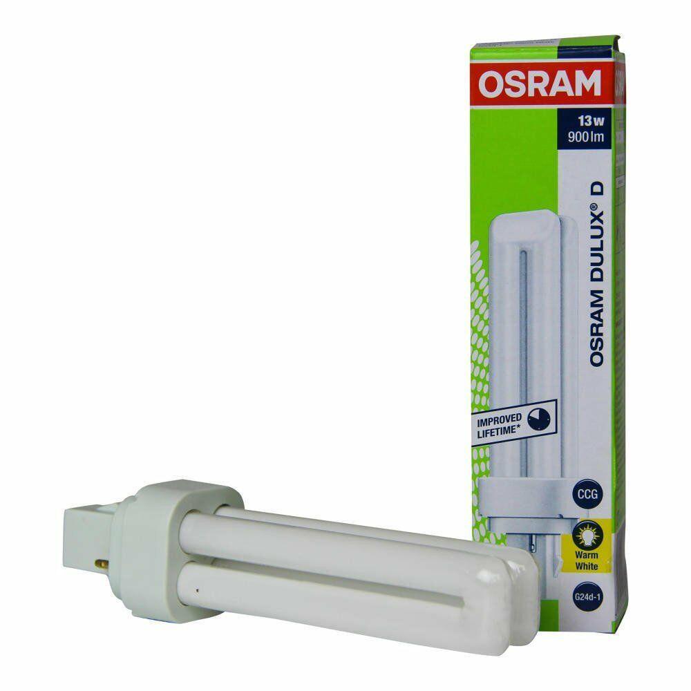 Лампа  OSRAM DULUX D 13W 3000-4000К 900лм 2pin G24D-1   (4050300025698)
