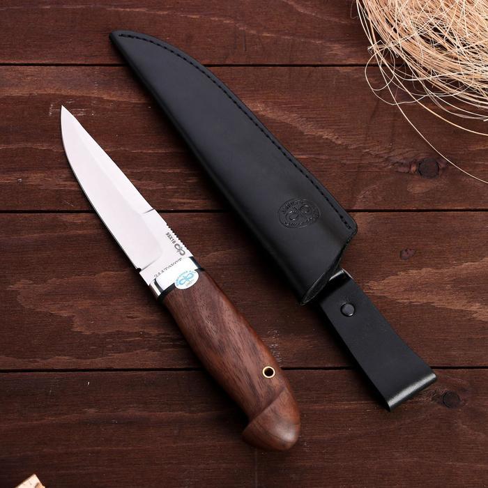 Нож "Хаски", рукоять дерево, 95х18