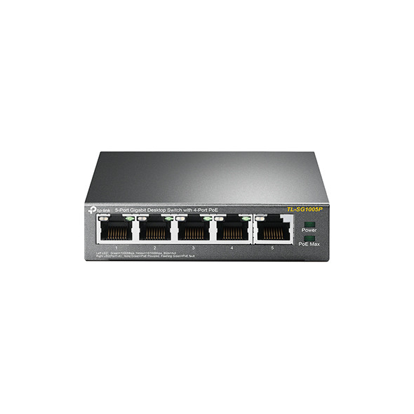 Коммутатор TP-Link TL-SG1005P - 5-портовый гигабитный настольный