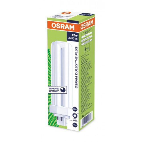 Лампа  OSRAM DULUX T/E  PLUS 42W 3000K 3200lm 4pin GX24Q-4  (4050300425641)