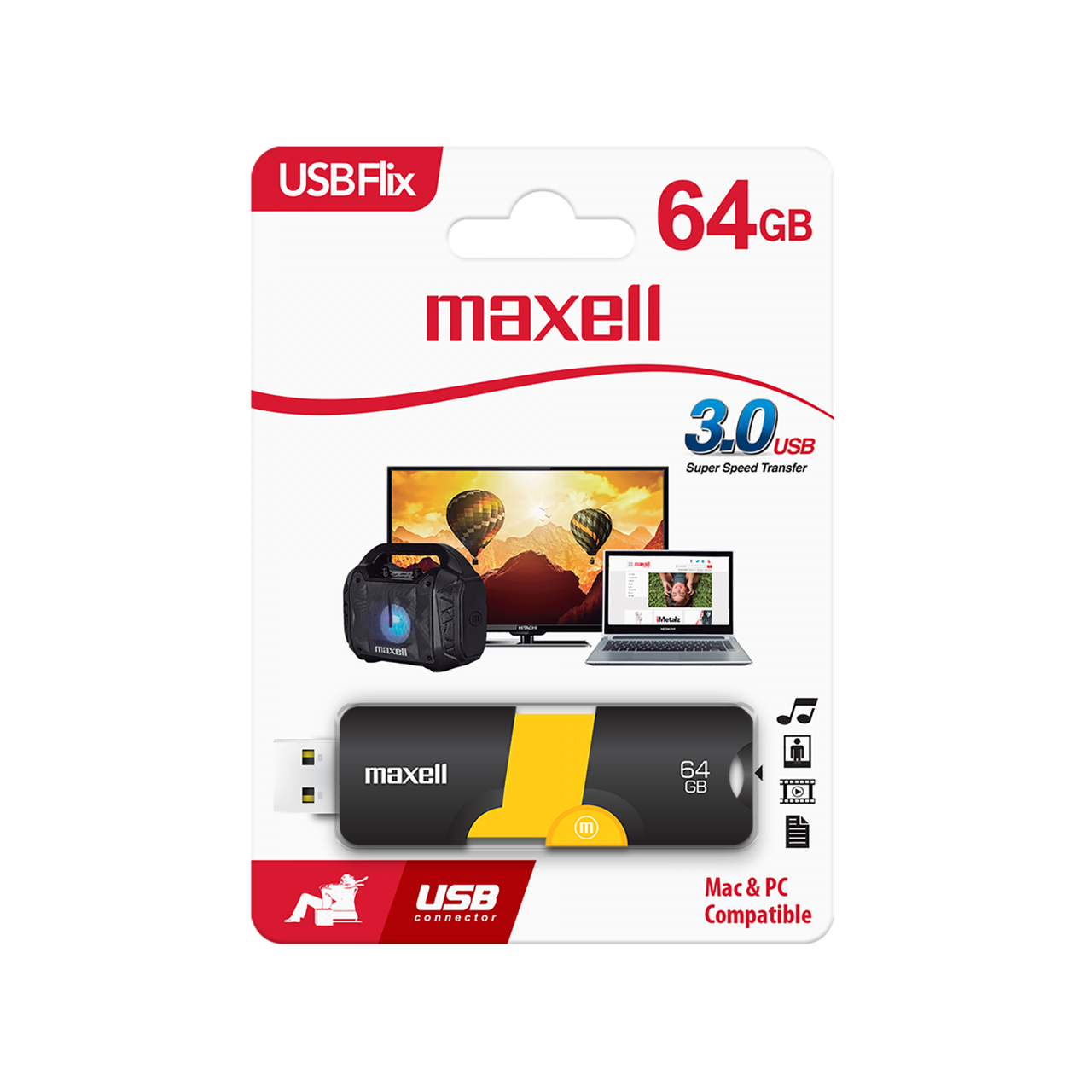 Флешка Maxell USB  Flix 64GB 3.0