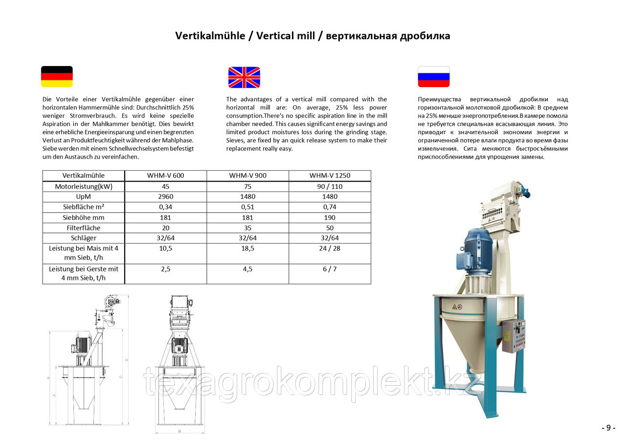 Вертикальная дробилка Wagner Feed and Silo plant (Германия) - фото 5 - id-p82835161