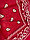 Бандана платок хлопковая с узором восточный огурец квадратная 53х53 см розовая, фото 9