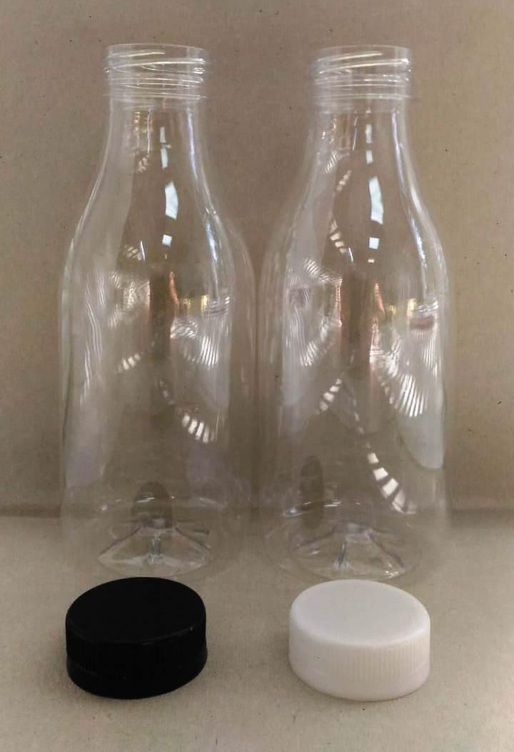 Бутылка 500мл 38мм прозрачная круглая+крышка(200шт)(ДШВ 60*45*110, 5,8кг)(ВД 182х69мм) - фото 1 - id-p82837166