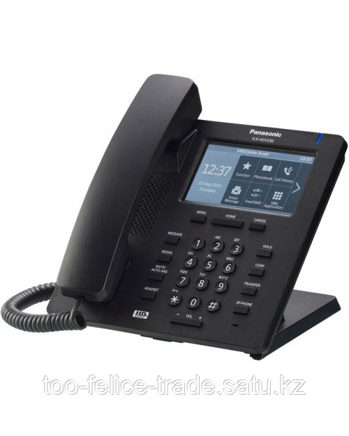 Panasonic KX-HDV330RUB Проводной SIP-телефон 4.3-дюйм,12 линий, 2 порта, PoE, громкая связь, память 500 ном - фото 1 - id-p82403336
