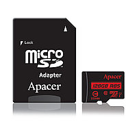 Карта памяти, Apacer, AP128GMCSX10U5-R, MicroSDXC 128GB, с адаптером SD
