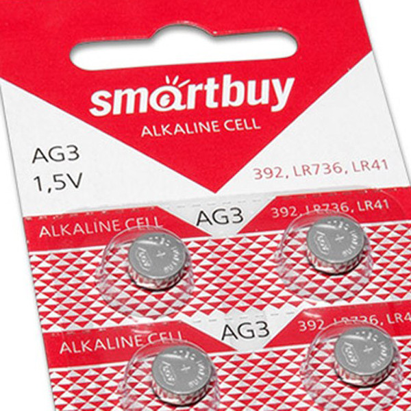 Батарейка Smartbuy AG3 (LR41), 1.5V - фото 1 - id-p27676114