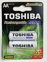 Аккумуляторы АА TOSHIBA Ni-MH 1.2V 2600mAh  2 шт TNH-6GAE BP-2C (код694)