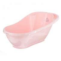 Tega: Ванна детская "Кролики" с термометром и сливом,92 см, розовая