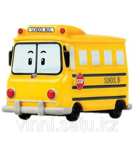 Скулби школьный автобус металлическая машинка 6см, Poli Robocar - фото 1 - id-p82864331