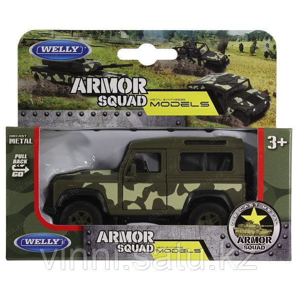 Welly Модель военной машины 1:34-39 Land Rover Defender - фото 2 - id-p82862079