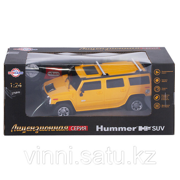 Wincars Hummer (лицензия), Р/У, масштаб 1:24, ЗУ в комплекте - фото 3 - id-p82862284