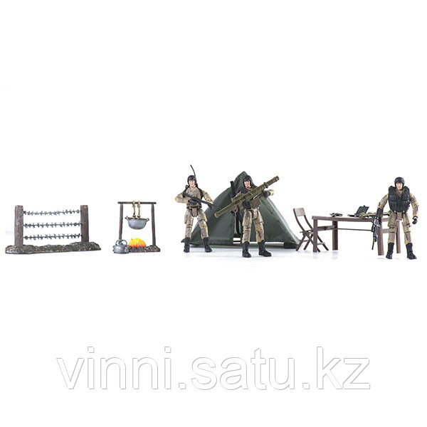 World Peacekeepers Игровой набор "Лагерь" 1:18, 3 фигурки - фото 2 - id-p82862319