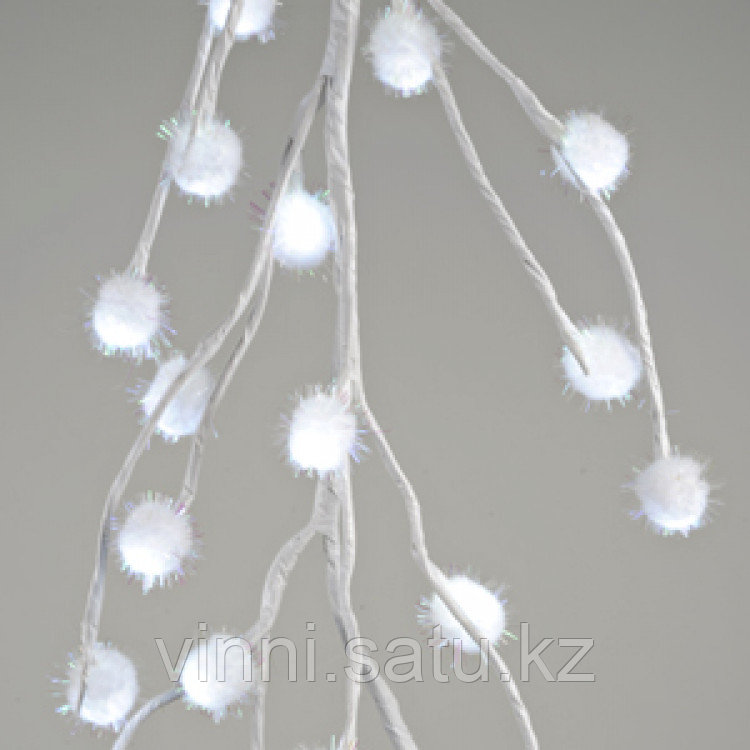 Kaemingk: Гирлянда ветка белая 1,2 м, Снежные шарики кабель белый 3 м,48 диодов LED indoor - фото 1 - id-p82861126