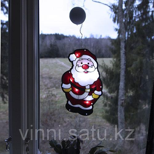 Triumph Tree: Декорация Дед Мороз на окно с батарейкой (размер 27 х 18см LED) - фото 1 - id-p82862014