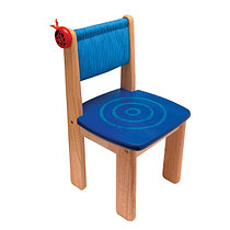 Игрушка детский стульчик, деревянный - голубой