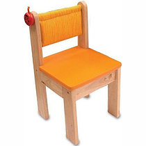 Игрушка детский стульчик - деревянный (оранжевый)
