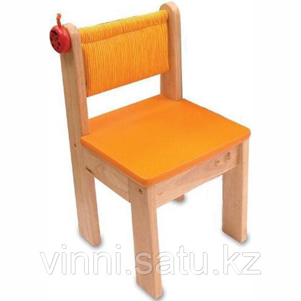 Игрушка детский стульчик - деревянный (оранжевый) - фото 1 - id-p82862825