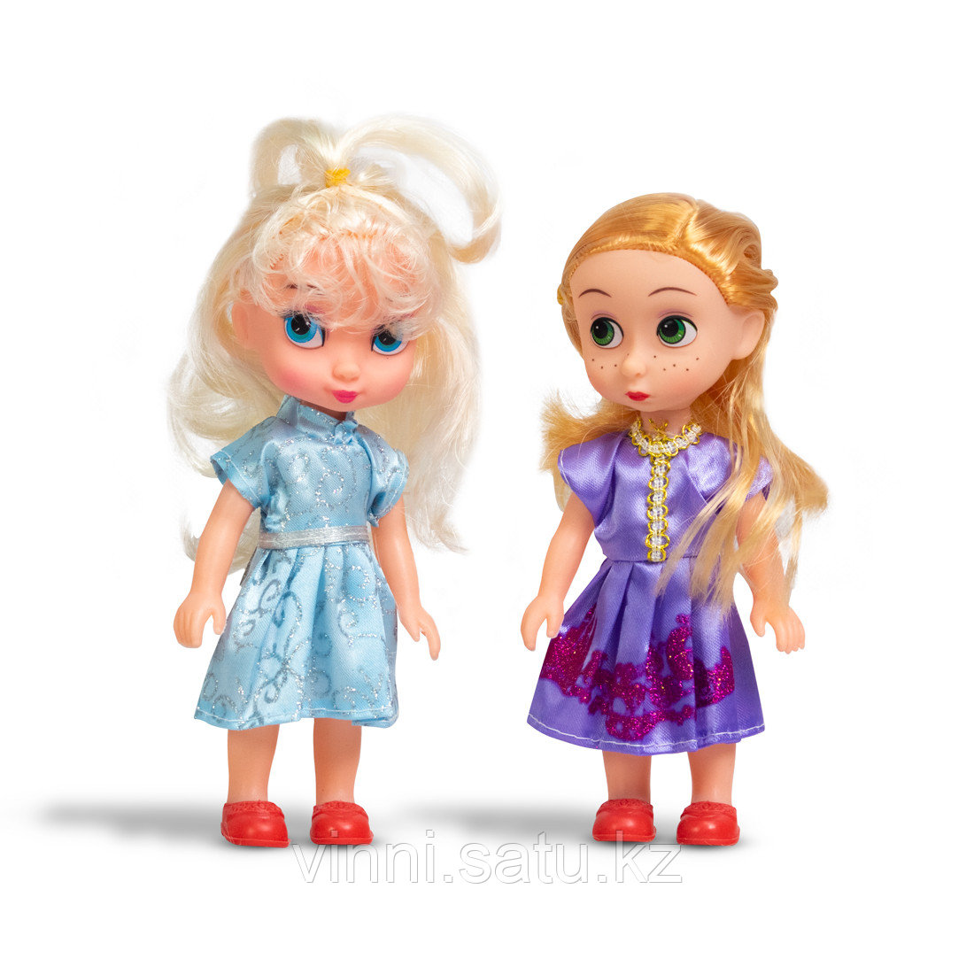 Набор мини-кукол X Game kids, Серия Лили - маленькая принцесса (голубое и сиреневое платье), 16 см - фото 1 - id-p82863874