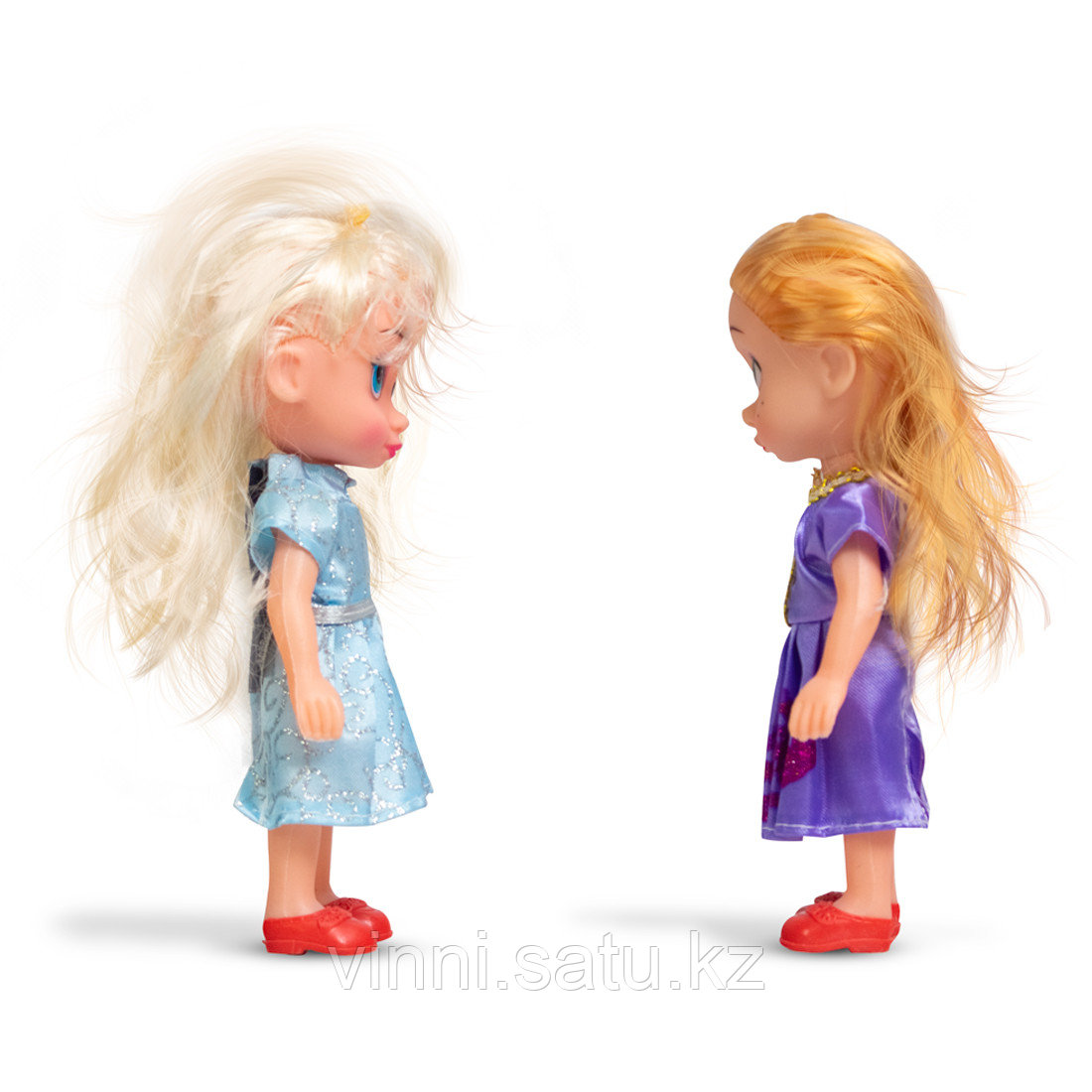 Набор мини-кукол X Game kids, Серия Лили - маленькая принцесса (голубое и сиреневое платье), 16 см - фото 2 - id-p82863874