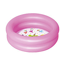 Детский надувной бассейн 2-Ring Kiddie 61х15 см BESTWAY: 51061, Винил, 21л., Розовый