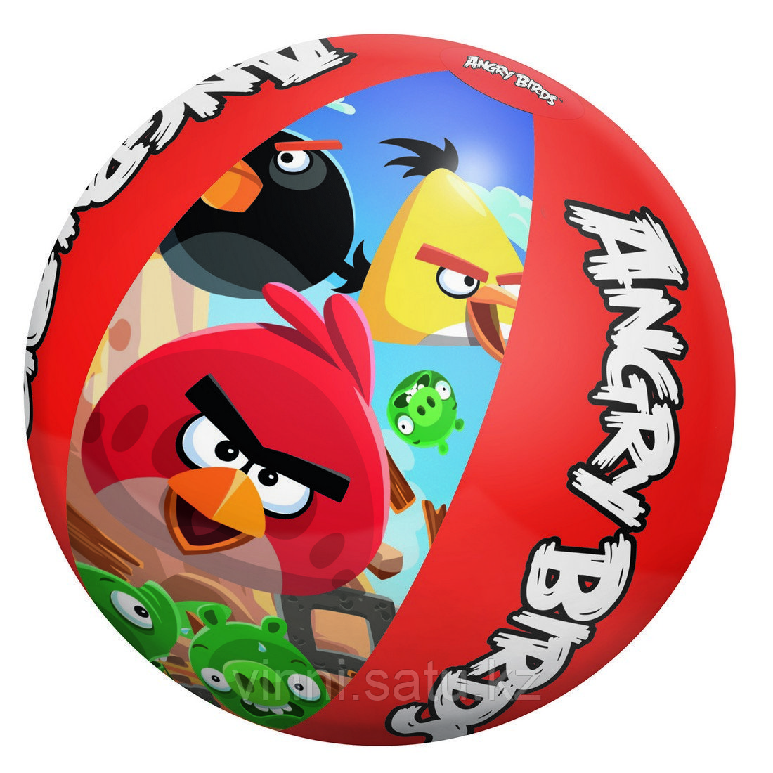 Надувной пляжный мяч Angry Birds 51см, BESTWAY, 96101, Винил, Красно-синий, Цветная коробка - фото 1 - id-p82863918
