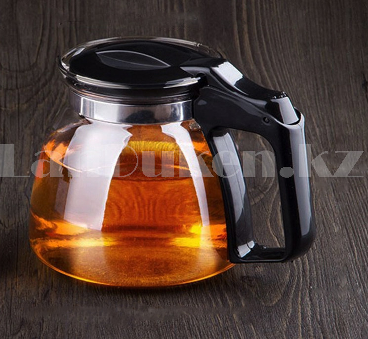 Набор чайный заварочный чайник с бокалами на 4 персоны стеклянный с пластиковой фурнитурой и ситечком - фото 3 - id-p82865858