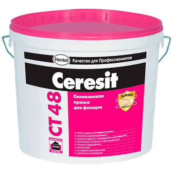 Ceresit CT 48 Силиконовая краска для внутренних и наружных работ, 22,5 кг