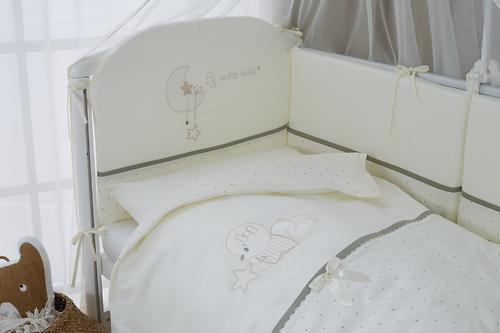Постельное белье Perina Le Petit Bebe Молочно-оливковый 6 предметов