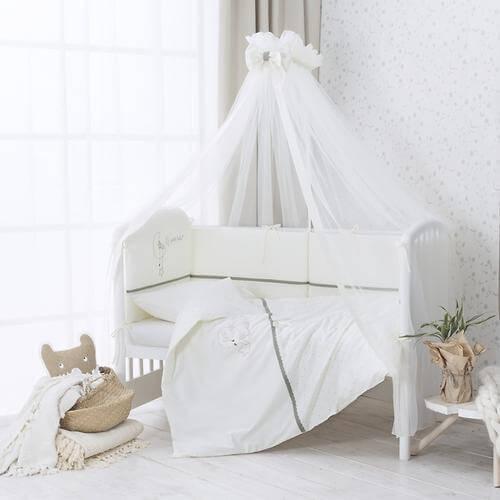 Постельное белье Perina Le Petit Bebe Молочно-оливковый 6 предметов