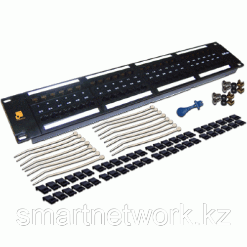 Патч-панель LANMASTER 48 портов, UTP, кат.6, 2U